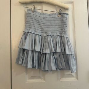 Elegant Blue Tiered Skirt